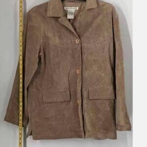 Beige Suede Jessica Holbrook Jacket, Medium